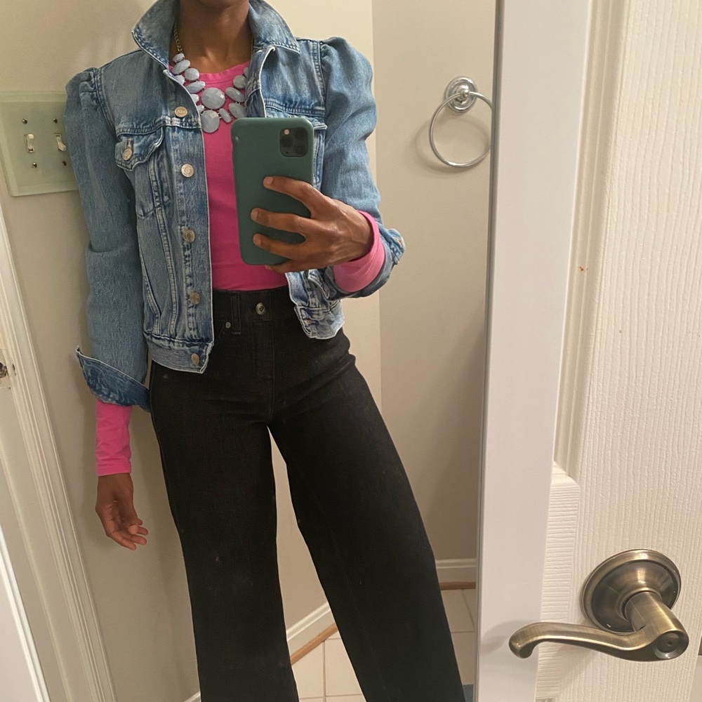 Gap Puff Sleeve Icon Denim Jacket